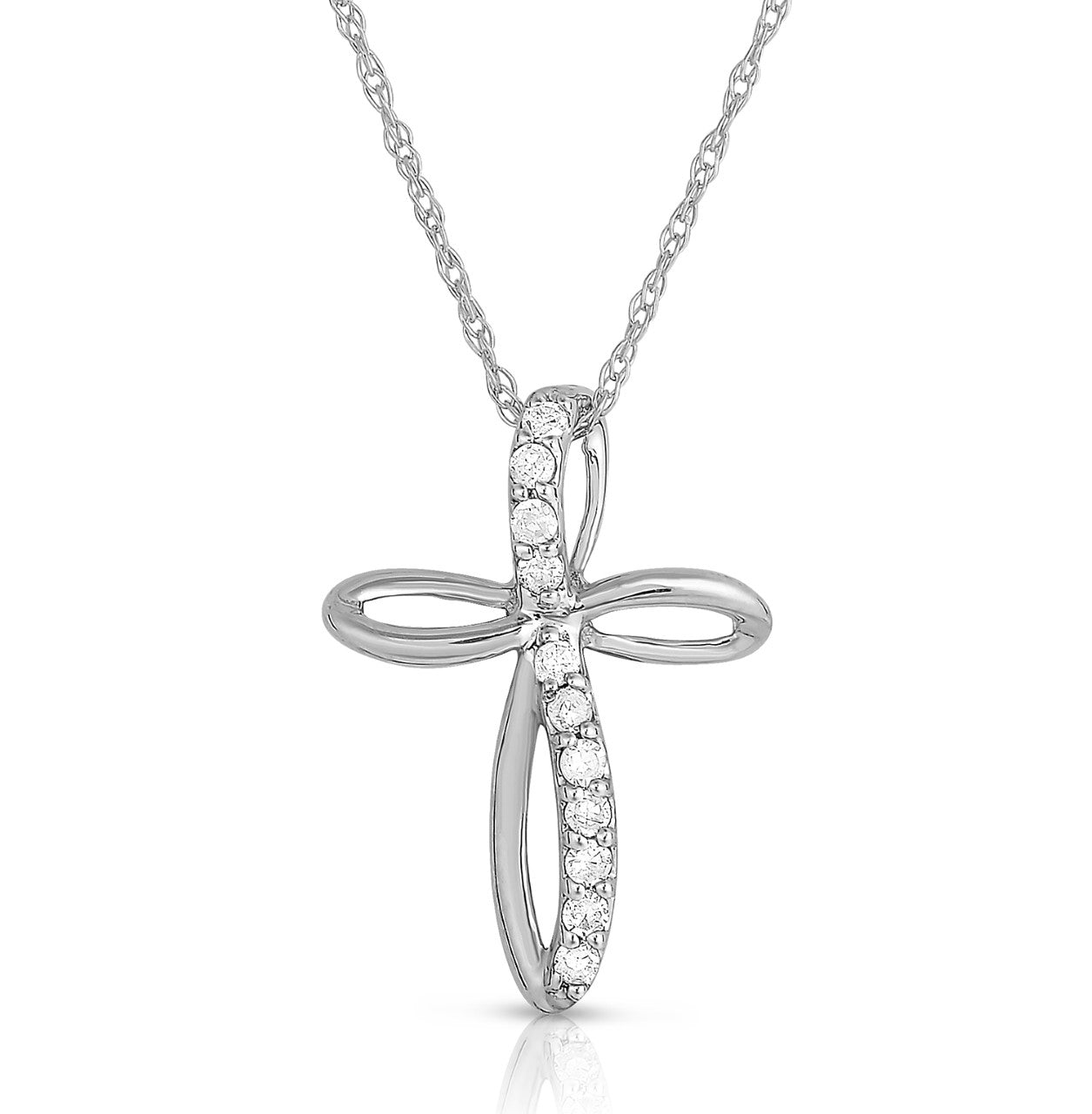Radiant Path Cross Pendant