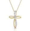 Radiant Path Cross Pendant
