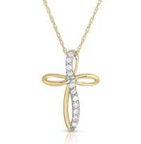 Radiant Path Cross Pendant