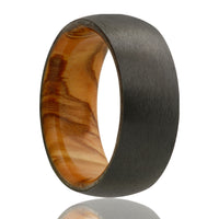 Heavy Stone® Olive Wood Zirconium Men's Band