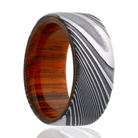 Heavy Stone® Cocobolo Wood Damascus Steel Men's Band