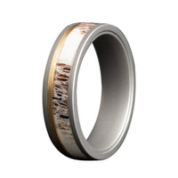 Heavy Stone® Gold Pinstripe Antler Men's Band