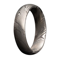 Heavy Stone® Domed Damascus Steel Men's Band