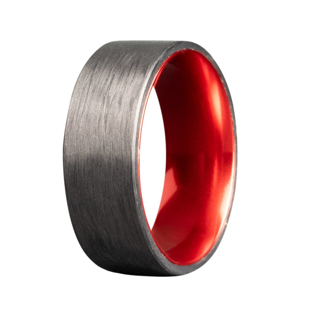 Heavy Stone® Red Anodize Carbon Fiber Men's Band – Harry Ritchies