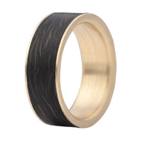 Heavy Stone® Yellow Gold Carbon Fiber Men's Band