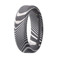 Heavy Stone® Beveled Damascus Steel Men's Band