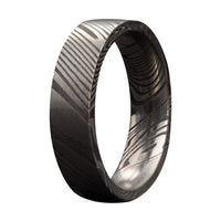 Heavy Stone® Flat Damascus Steel Men’s Band