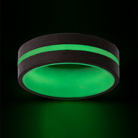 Heavy Stone® Green Glow Carbon Fiber Men's Band