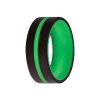 Heavy Stone® Green Glow Carbon Fiber Men's Band