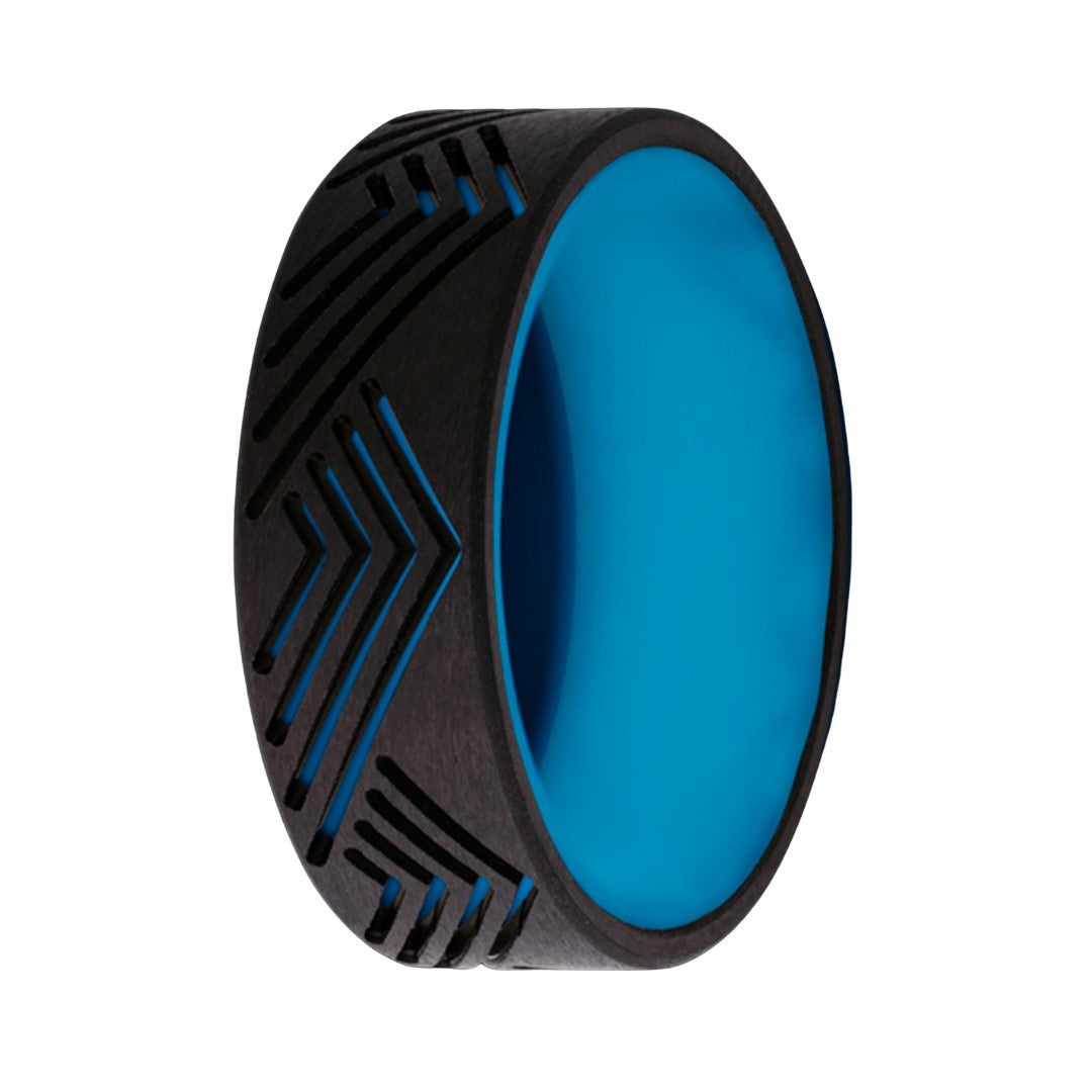 Heavy Stone® Blue Glow Zirconium Men's Band – Harry Ritchies