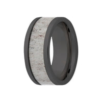 Heavy Stone® Black Ceramic Antler Men's Band
