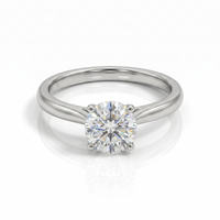 H Select Round Diamond Platinum Solitaire
