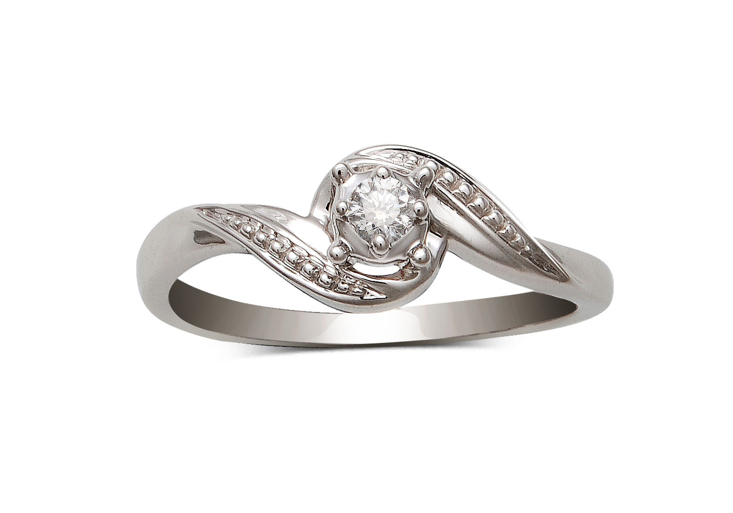 Diamond Swirl Promise Ring