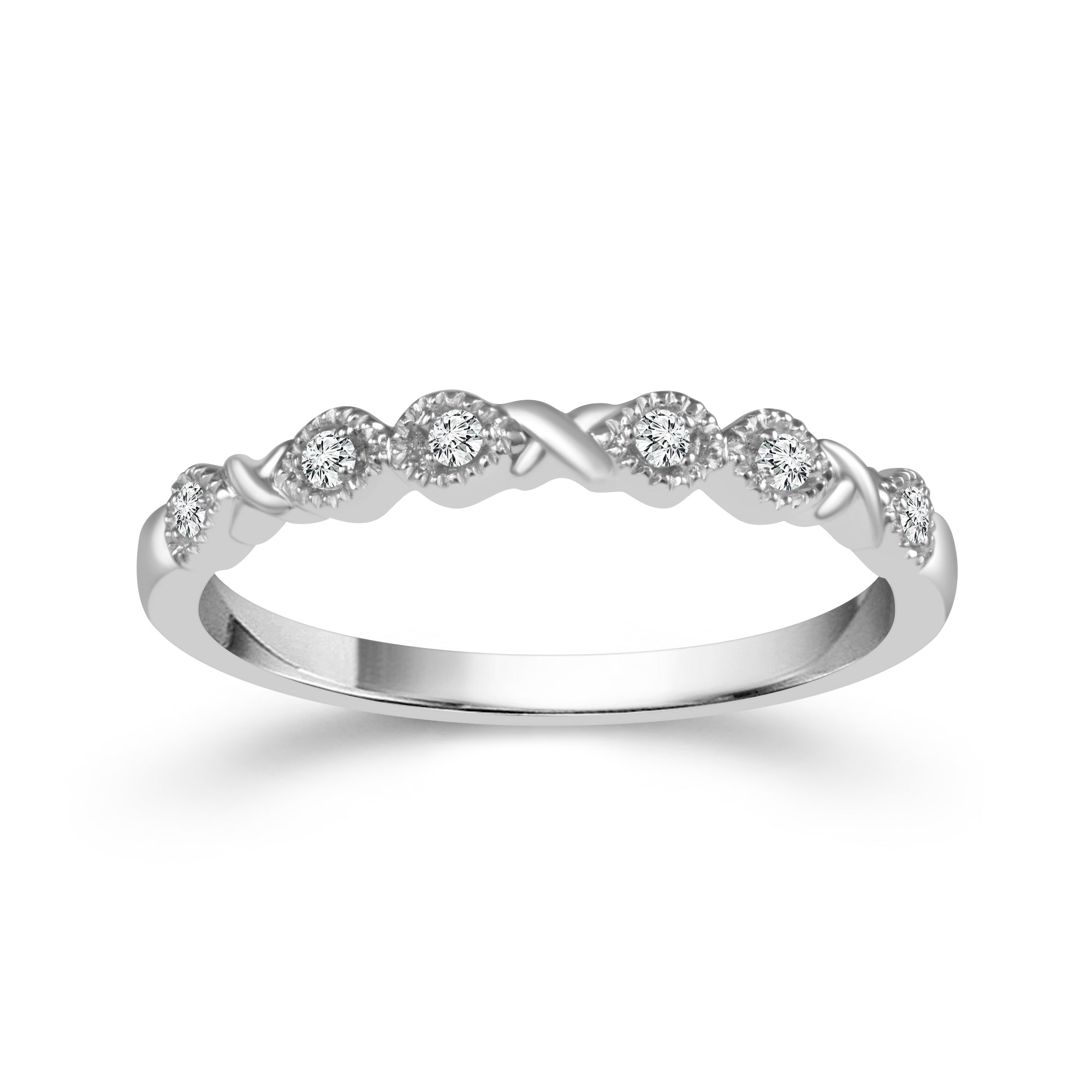 White Gold Diamond XO Band