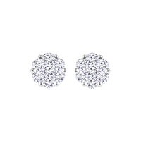 Frosted Bloom Diamond Studs