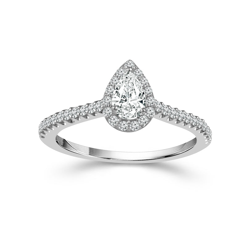 Love Story® Timeless Teardrop Pear Diamond Engagement Ring
