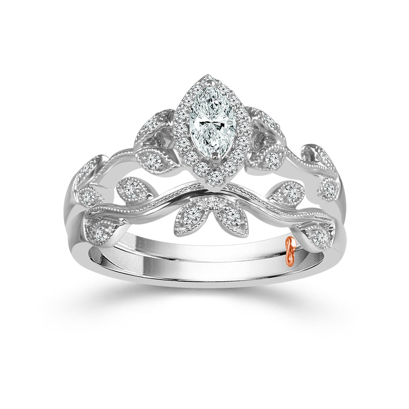 Two Hearts® Everleaf Marquise Diamond Bridal Set