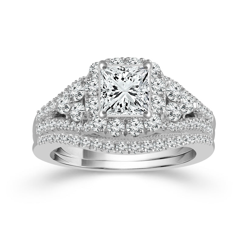 Two Hearts® Radiant Reign Princess Cut Bridal Set