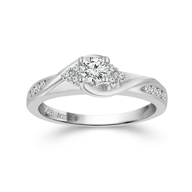 Love Story® United Path Round Diamond Engagement Ring