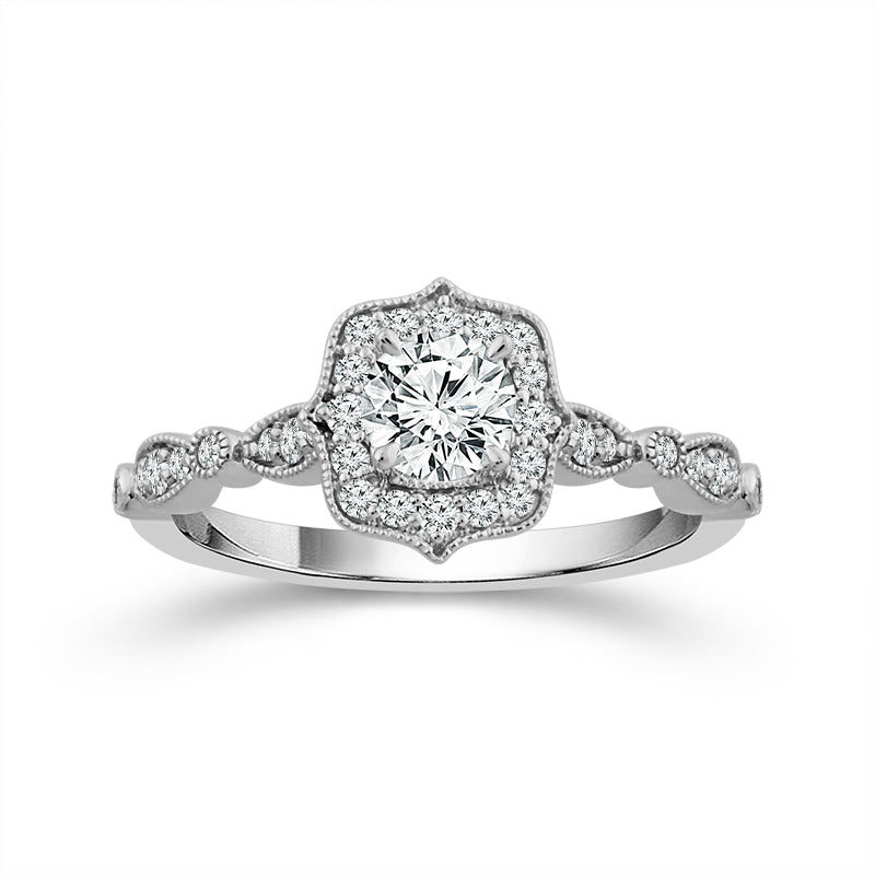 Love Story® Moonlit Gaze Round Diamond Engagement Ring