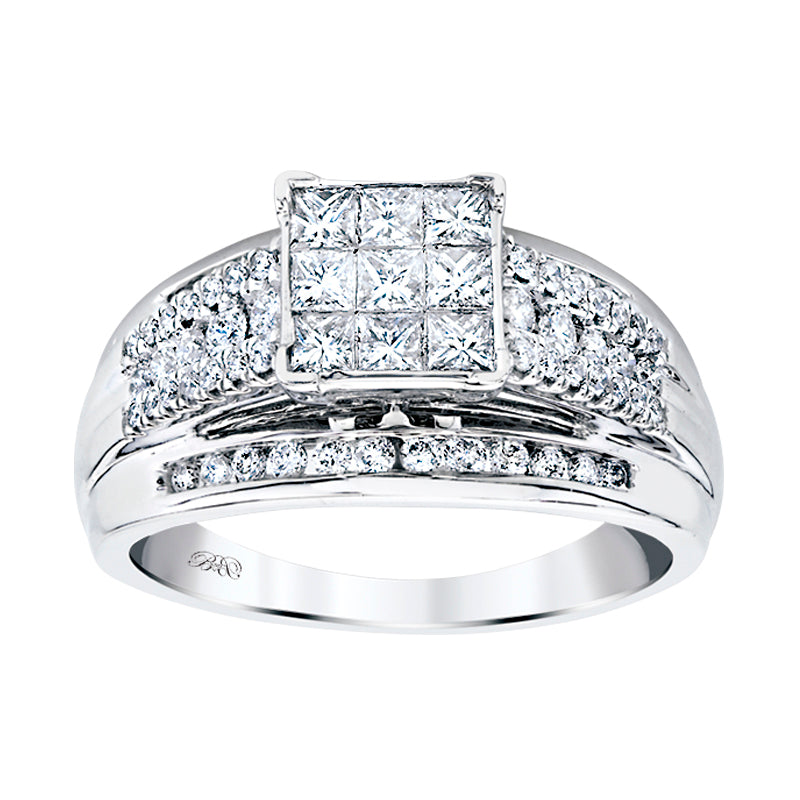 Two Hearts® Ice Matrix Princess Engagement Ring
