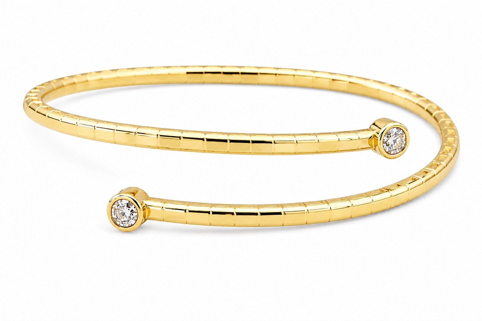 Flexie Harmony Bezel Diamond Cuff