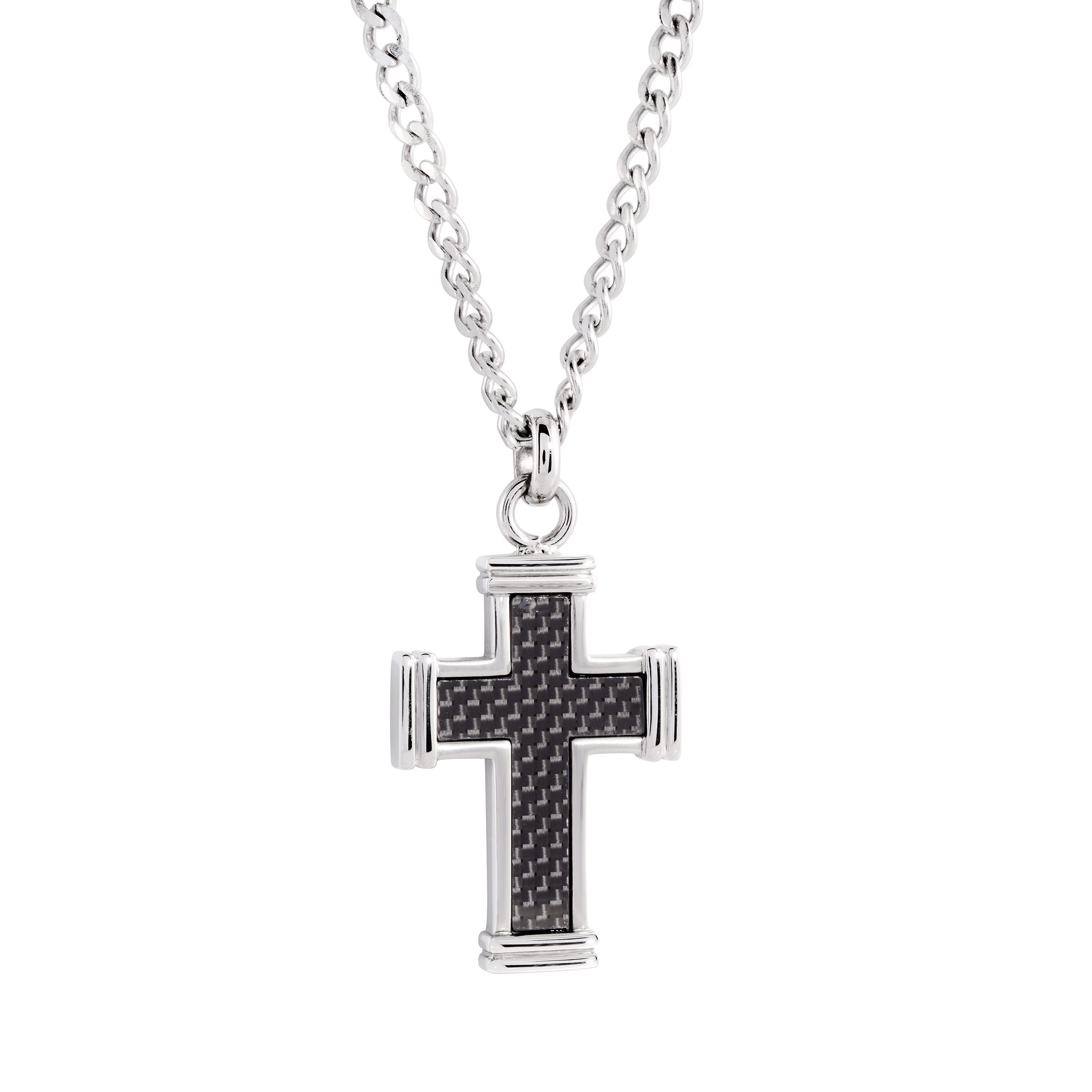 Urban Grid Cross Pendant