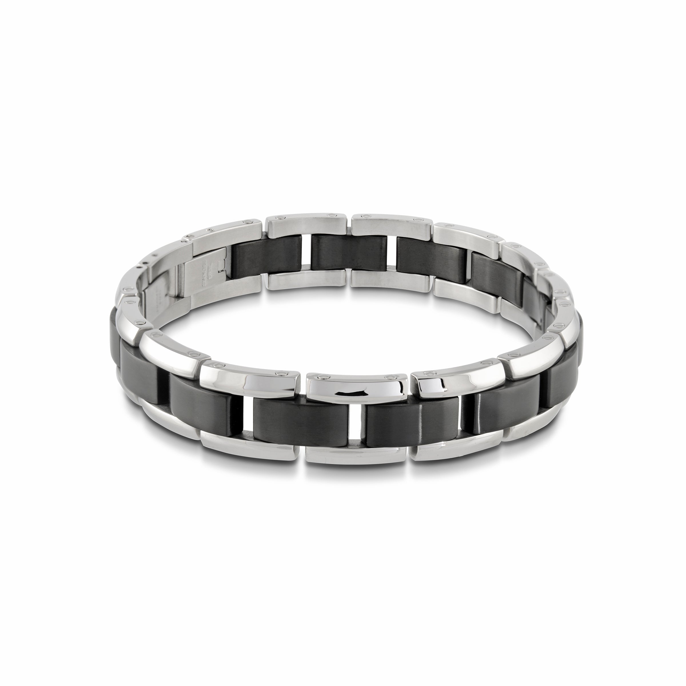 8.5" 12MM Black Link Bracelet