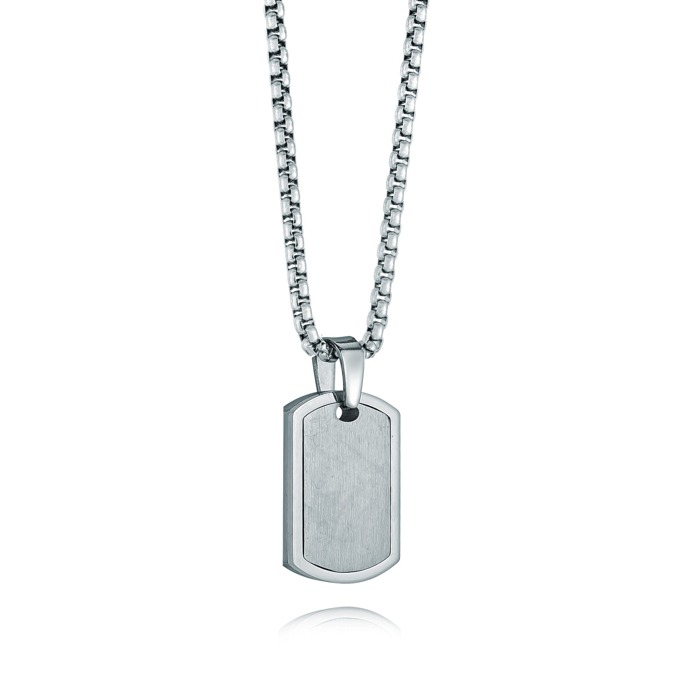 Edged Dog Tag Pendant