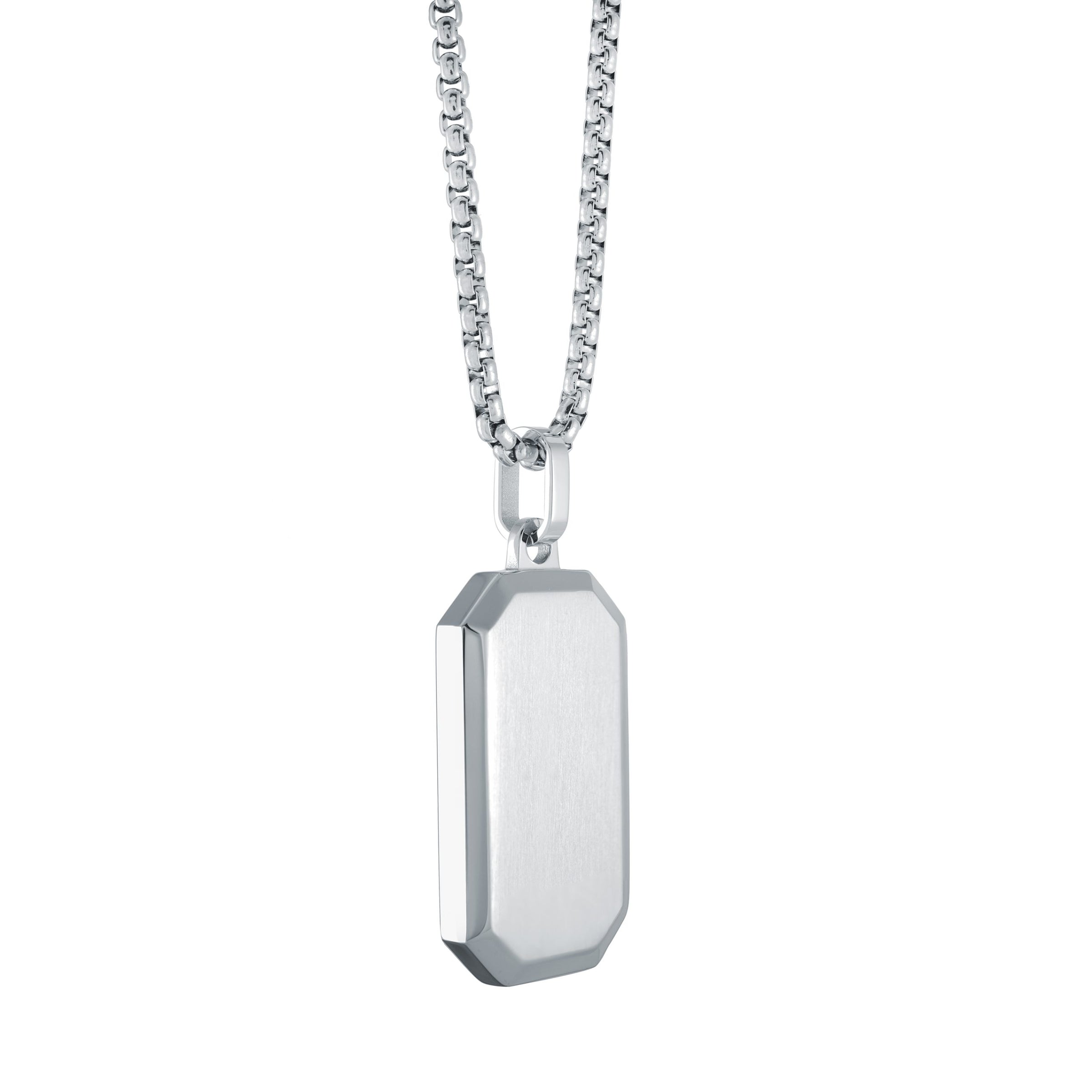 Octagon Dog Tag Pendant