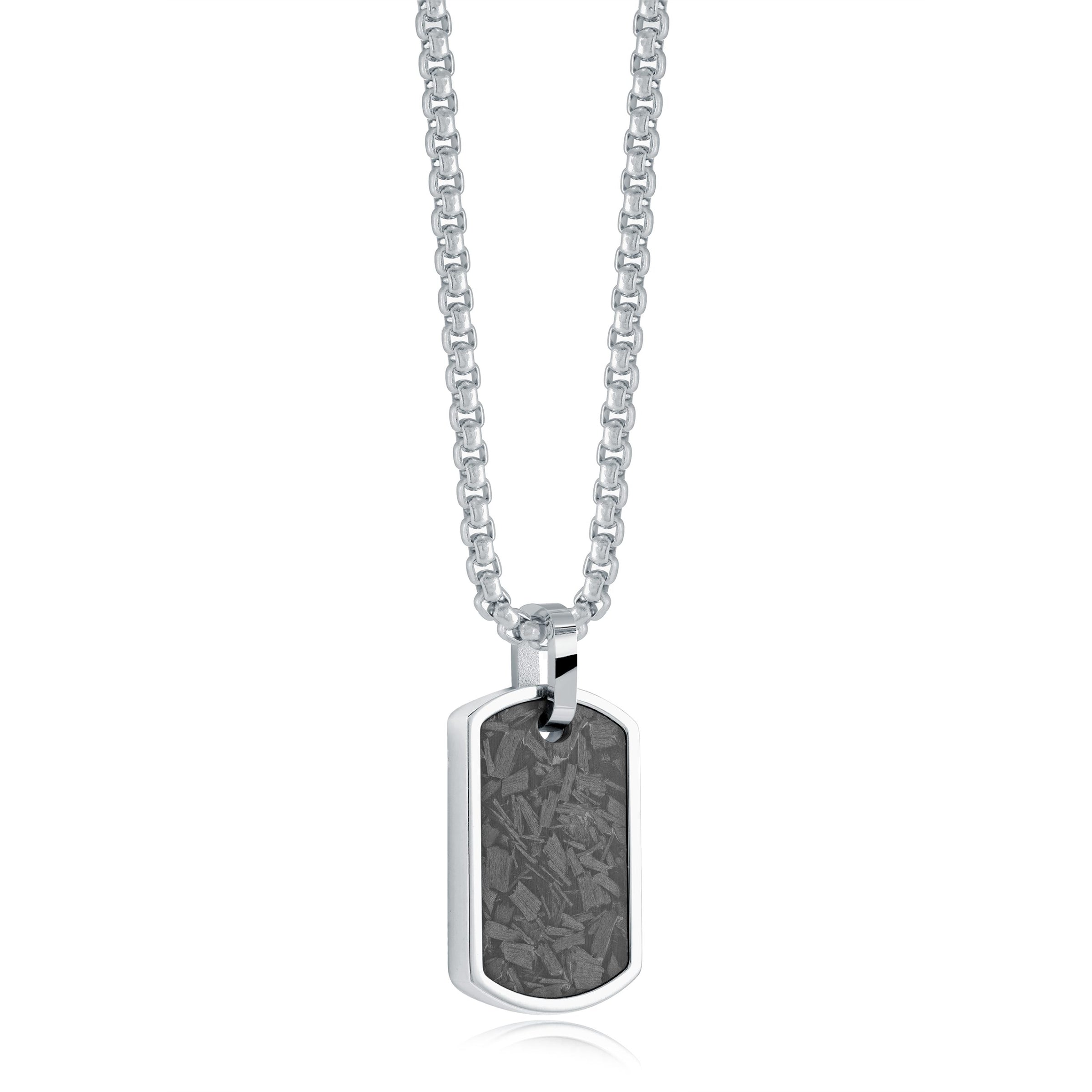 Carbon Fiber Dog Tag Pendant