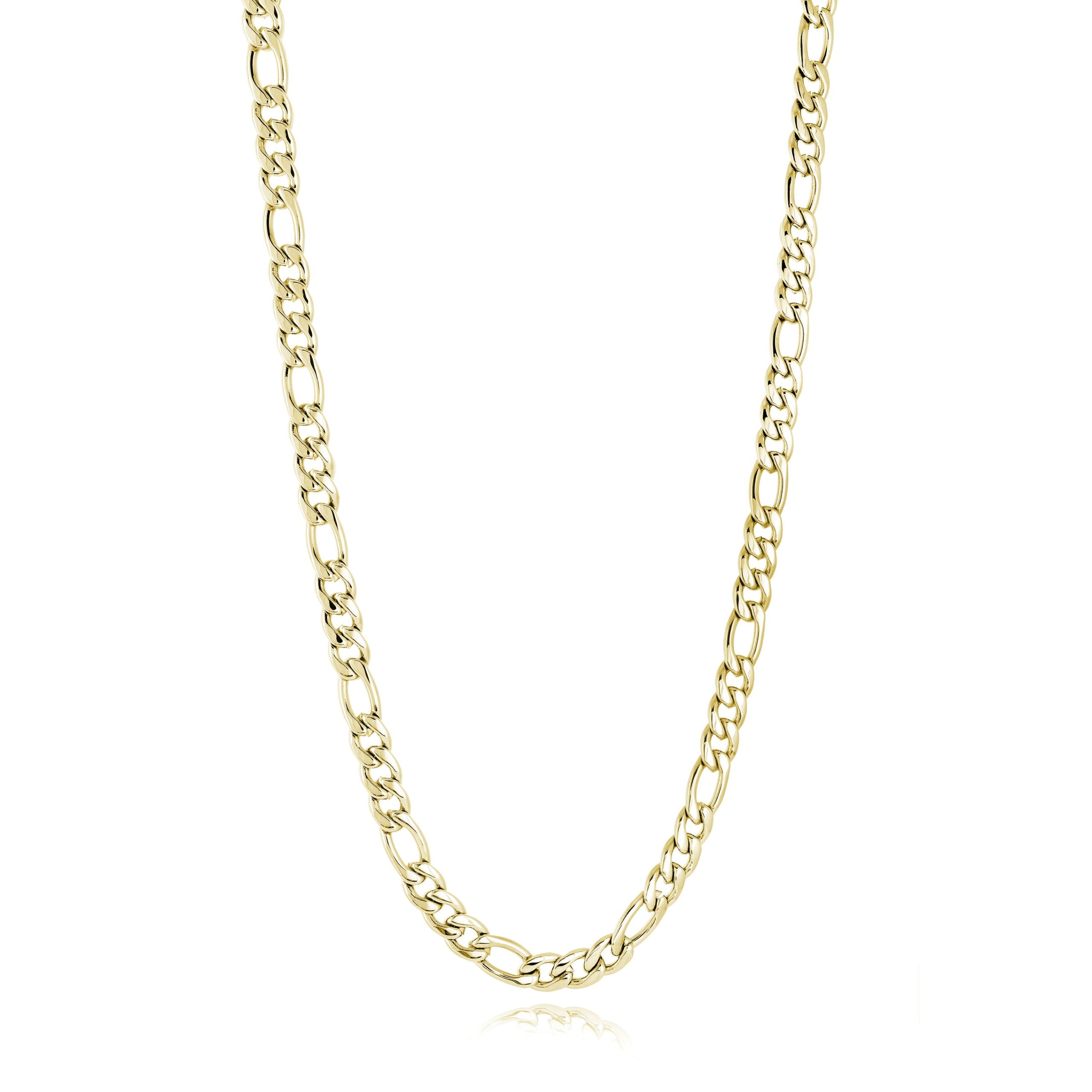 22″ 4.5MM Gold IP Figaro Chain
