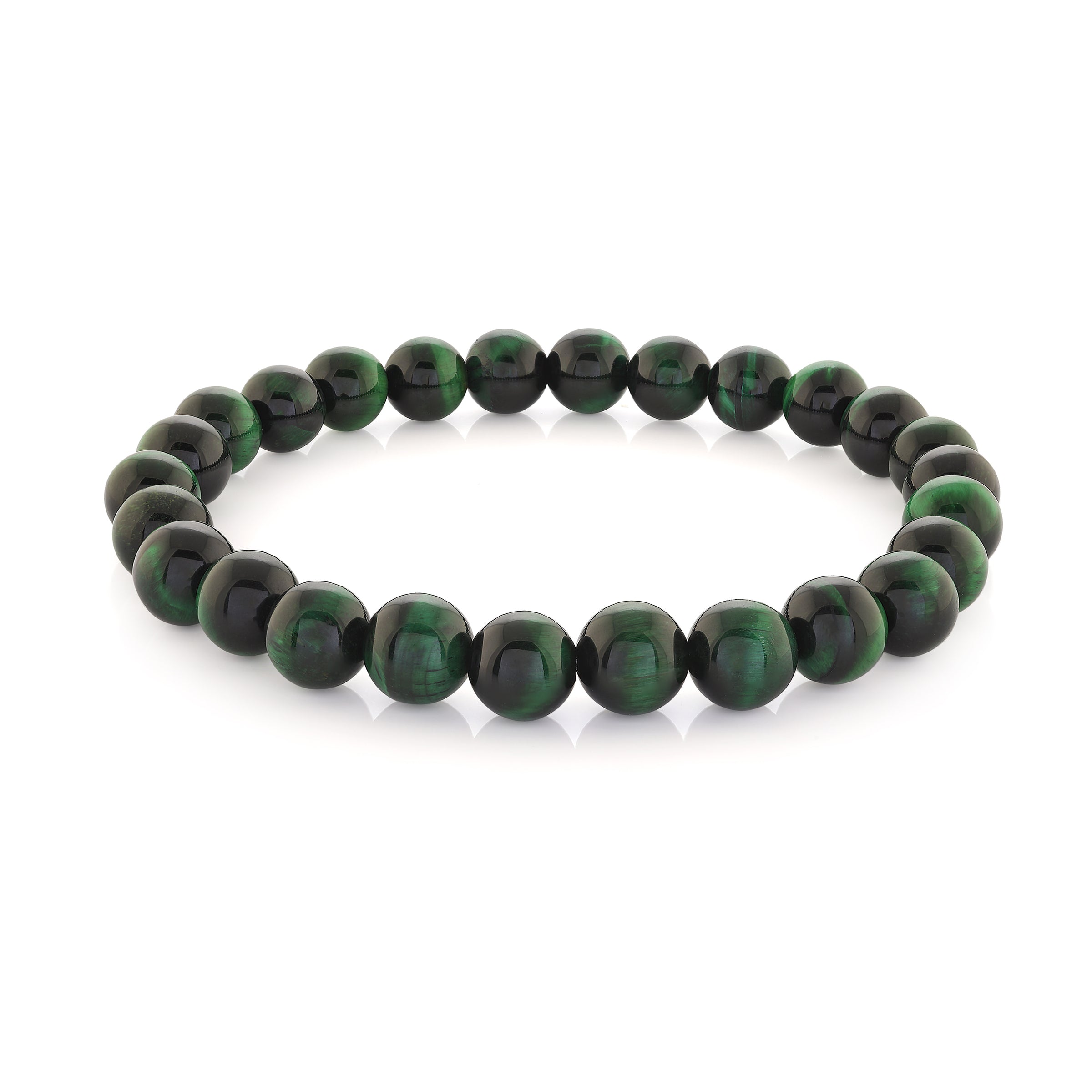 Emerald Shadow Tiger’s Eye Bead Bracelet