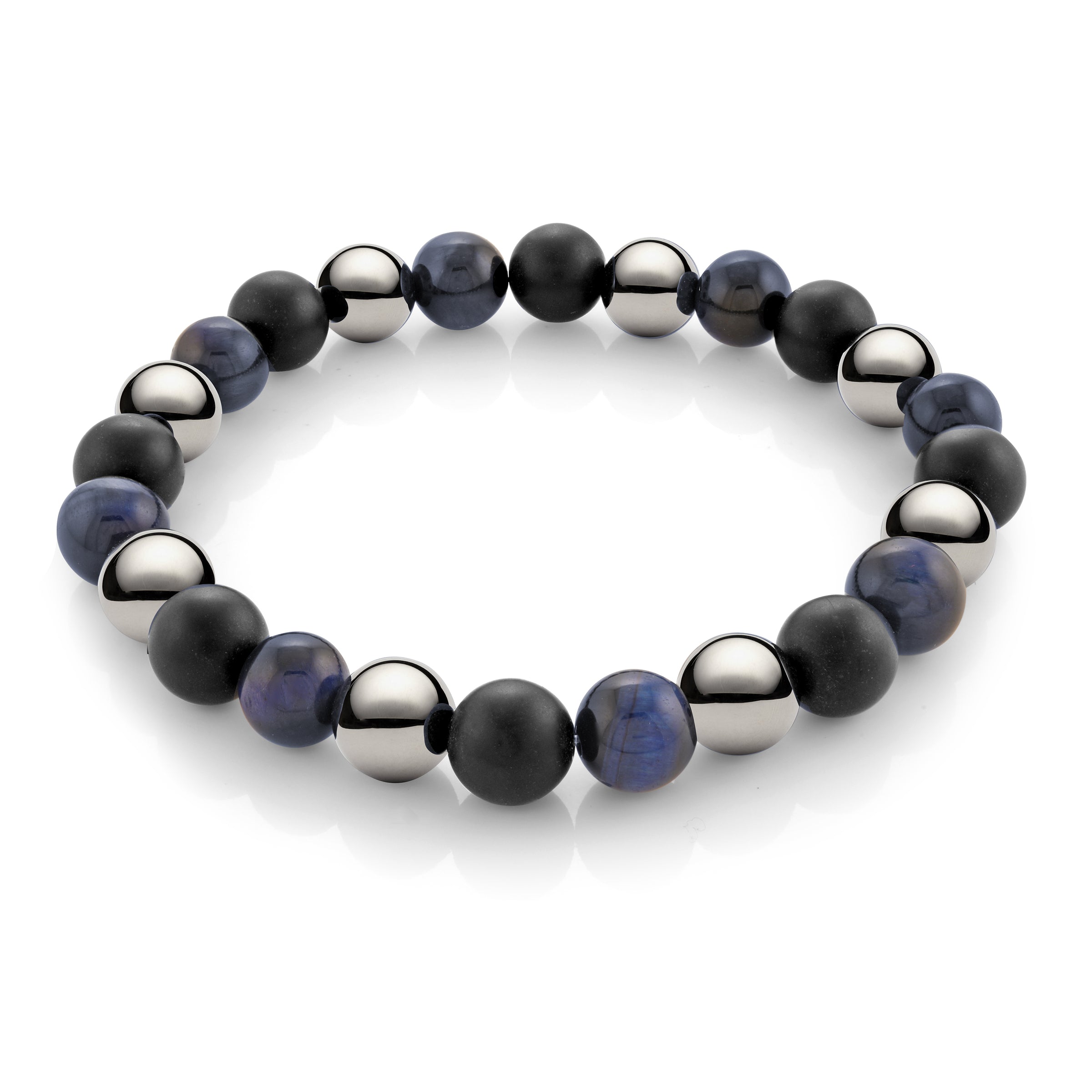 Tiger’s Eye Hematite Onyx Bead Bracelet