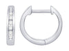 Diamond ChannelLine Huggie Hoops