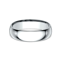 Benchmark® White Gold Comfort Fit Polished Band