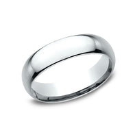 Benchmark® White Gold Comfort Fit Polished Band