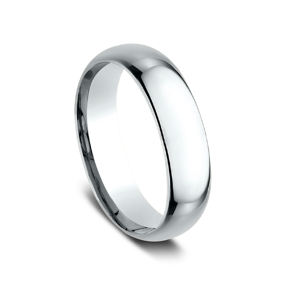 Benchmark® White Gold Comfort Fit Polished Band