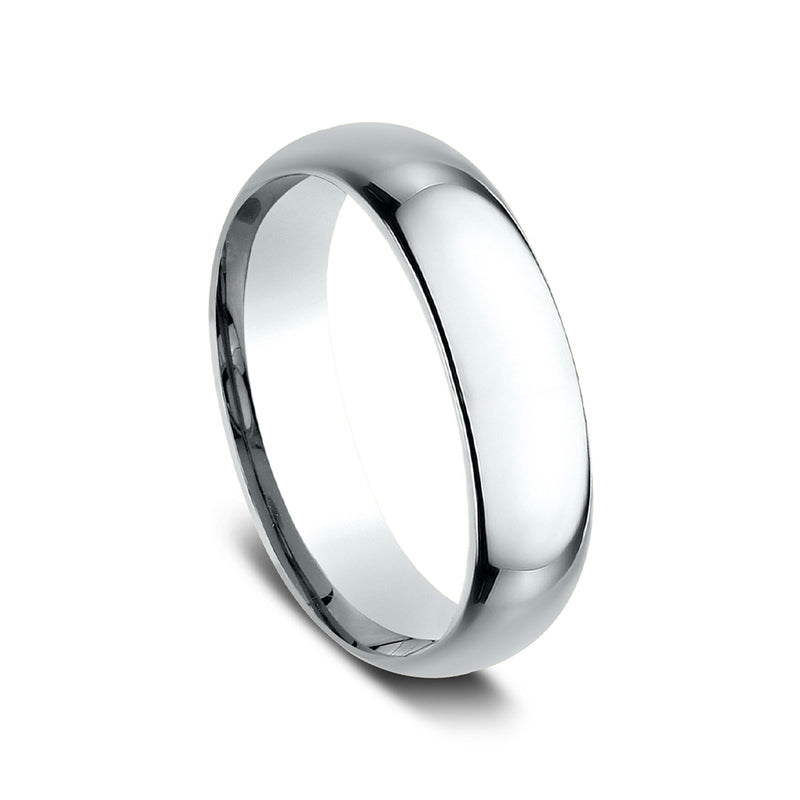 Benchmark® White Gold Comfort Fit Polished Band