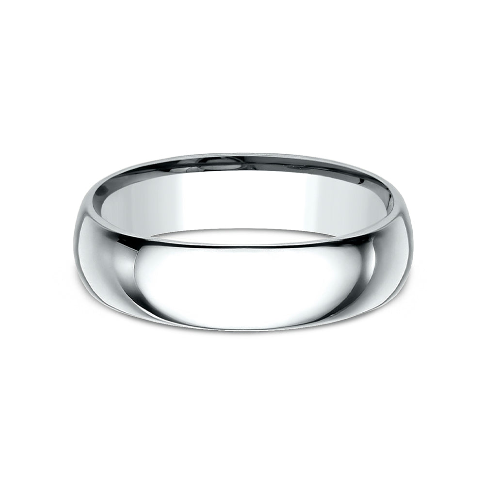 Benchmark® White Gold Comfort Fit Polished Band
