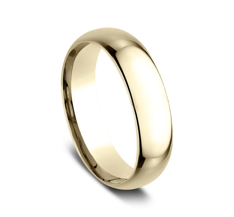Benchmark® Yellow Gold Comfort Fit Polished Band