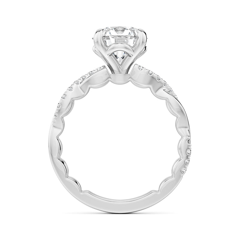 My Caroline Twisted Embrace Round Diamond Mounting