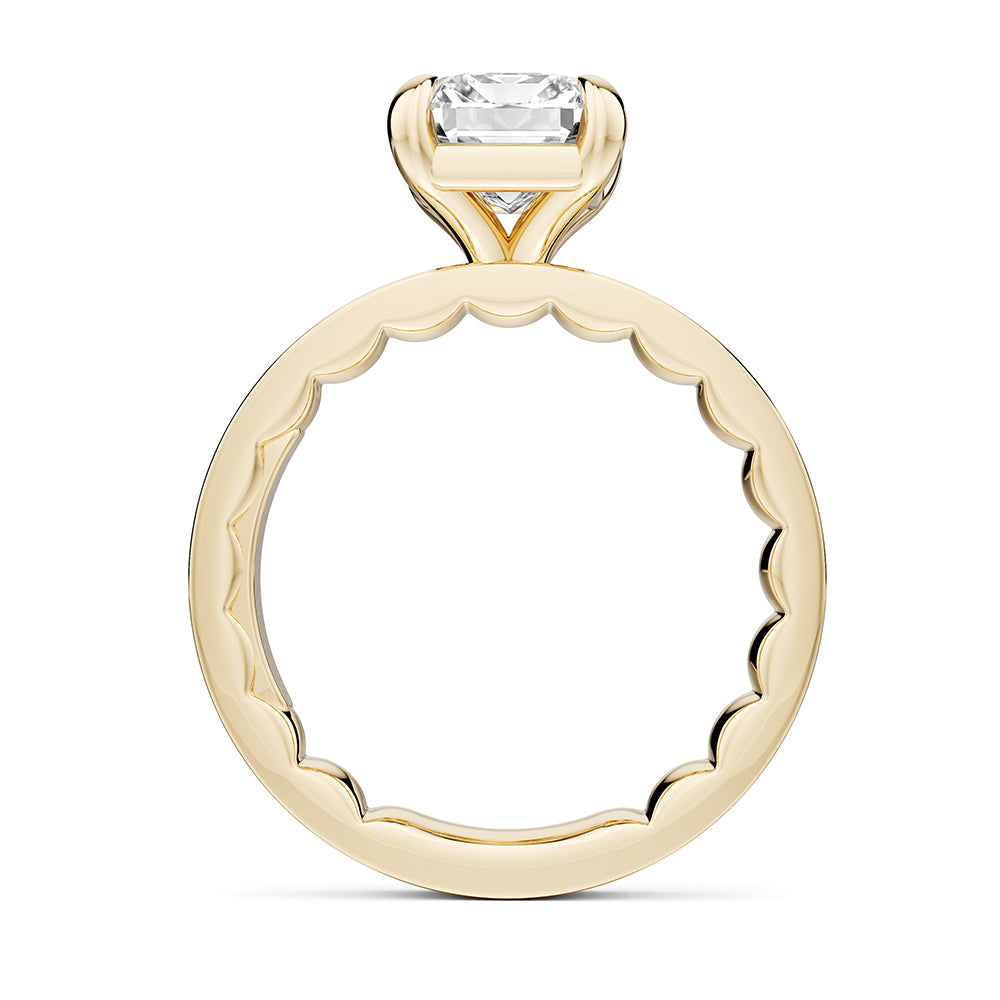 My Caroline Emerald Cut GoldenLine Solitaire Mounting