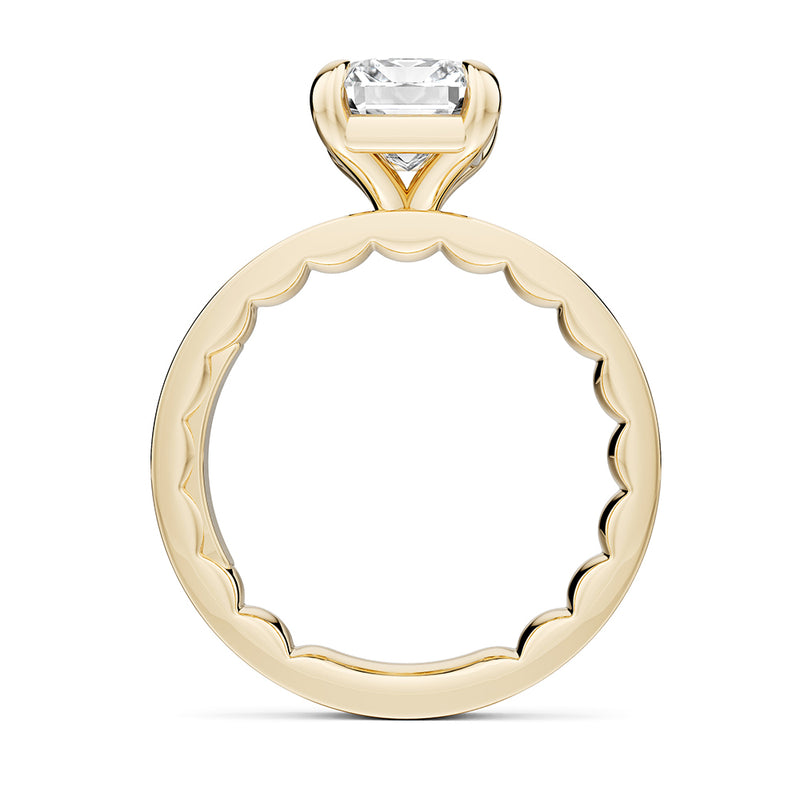 My Caroline Emerald Cut GoldenLine Solitaire Mounting