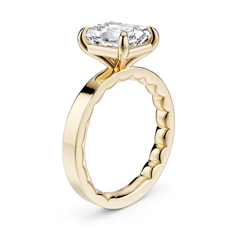 My Caroline Emerald Cut GoldenLine Solitaire Mounting