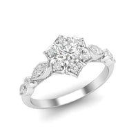 Love Story® Bloomcrest Round Diamond Engagement Ring