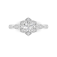 Love Story® Bloomcrest Round Diamond Engagement Ring