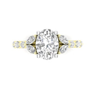 Love Story® Marquise Crest Semi Oval Diamond Engagement Ring