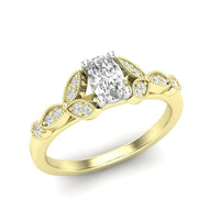 Love Story® Golden Bloom Oval Diamond Engagement Ring