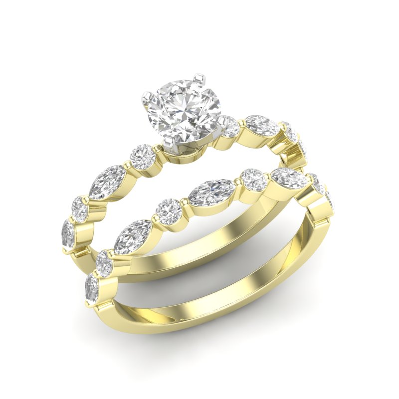 Love Story® Luminous Path Round Diamond Bridal Set
